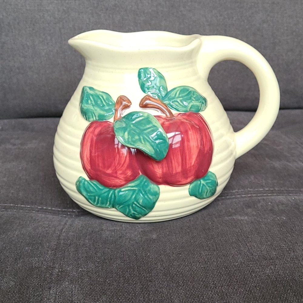 Adorable Vintage Red Apple Pitcher 🍎